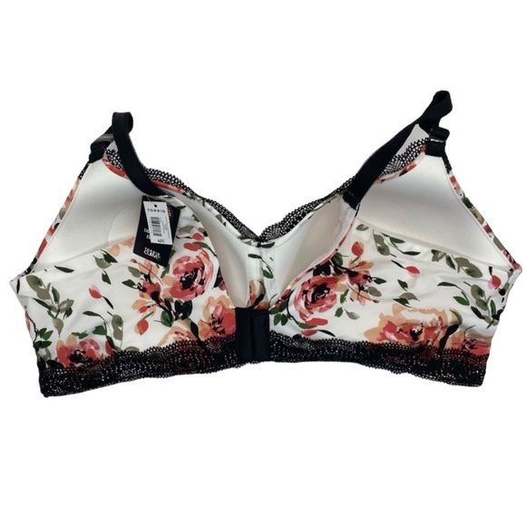 Torrid Floral 360 Back Smoothing Wire Free Bra 42C - Picture 5 of 6